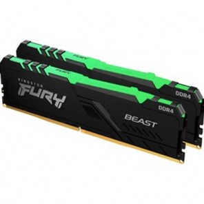 Kingston FURY Beast 32GB (2 x 16GB) , DDR4, 3200 MHz ,CL16, 288-pin, DIMM, RGB