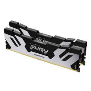 Kingston FURY Renegade KF564C32RSK2-32 32GB System Memory, DDR5, (2x16GB)  DIMM, 288-pin, 6400 MHz / PC5-51200, CL32, 1.4 V, unbuffered, Silver